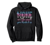 Woke Isn't The Insult You Think it is Trans Flowers Vintage Sudadera con Capucha