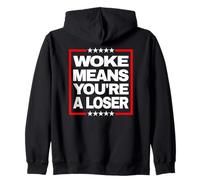 Woke Significa Que Eres una declaración Anti Despertar audaz Perdedor Sudadera con Capucha