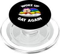 Woke Up Gay Again Gay Sleeping Sloth Pride PopSockets PopGrip para MagSafe