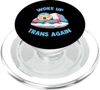 Woke Up Trans Again Transgender Sloth Sleeping PopSockets PopGrip para MagSafe