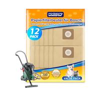 WOKEEPOW 12 2609256F33 Bolsa de Papel para Bosch AdvancedVac 20, Bolsas de Filtro y Bolsa Aspiradora Recambio para Bosch AdvancedVac 20, Papel Multicapa Resistente, Sustitución Limpia y Fácil