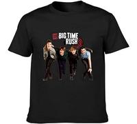 WOKERUI guaishou Youth Online Casual Big Time Rush Mens T Shirt, Negro , L
