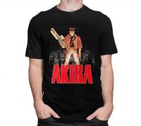 WOKERUI Tokyo Akira - Camiseta de manga para hombre, película de ciencia ficción, anime, shotaro, Kaneda, Negro , M