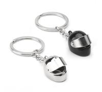 WOKICOR 2 llaveros casco moto 3D - mini casco metálico motorrad helm schlüsselanhänger biker gift keychain motorrad helm geschenkidee - estilo moto clásico para moteros