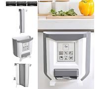 WOKICOR Cubos de Basura Plegable Colgando, 10L Gran Capacidad Contenedor Colgante de Pared, Multifuncional Bote de Basura Colgante Extraible para Cocina/Automóvil/Baño/Oficina/Dormitorio