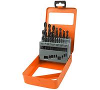 Wokin Juego de 19 brocas helicoidales Hss de 1 a 10 mm, acabado negro CRvOrange