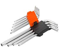 WOKIN Llave Allen Torx cromada (juego de 9 piezas, naranja/plata)