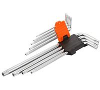 WOKIN Torx T10-T15-T20-T25-T27-T30-T40-T45-T50 Crv Steel 207909 Llave Allen (naranja/plata, juego de 9 piezas)