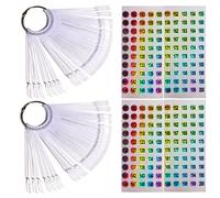 WOKIRO 100 Piezas Muestrario de Uñas para Pintar con Pegatinas Digitales 101-200, Nail Tips para Expositor Esmaltes (Transparentes)
