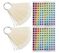 WOKIRO 100 Piezas Muestrario de Uñas para Pintar con Pegatinas Digitales 101-200, Nail Tips, para Expositor Esmaltes de Uñas (Natural)