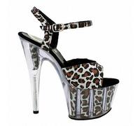 WOkismD 17CM Tacones Altos para Mujer Tacones de Plataforma de Punta Abierta Sandalias de Correa al Tobillo Tacones de Aguja para Zapatos de Vestir de Verano,Gris,44 EU