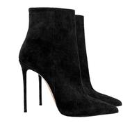 WOkismD Botines de tacón Alto Tipo Stiletto para Mujer, con Punta Puntiaguda, cómodos, sexys y clásicos,Negro,43 EU