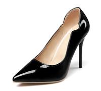 WOkismD Mujer Formal Puntiagudo Bombas Tacón Alto Tacón Sexy Stilettos Slip On Oficina Lindo Vestido De Noche Zapatos,Negro,38 EU