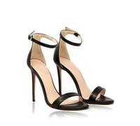 WOkismD Mujer Strappy Lace Up Ankle Strap Heels Open Toe Stiletto High Heels Sandalias de tacón Alto para Fiesta de graduación,Negro,37 EU