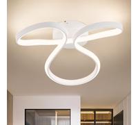 WOKNOS Plafón LED 36W 4000K, Ø36cm Lámpara de Techo Forma Irregular Blanco | Ideal para dormitorio, cocina, pasillo, baño y sala, iluminación neutra sin parpadeo, instalación sencilla
