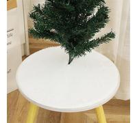 Wokuaile Alfombra Shaggy Salón Alfombra Redonda Árbol de Navidad Suave Esponjosa Modernas para Interiores Niños Habitacion Blanc, 120 cm