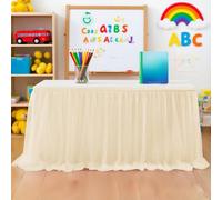 Wokuaile Falda de Mesa de Tul, Postre recepción Falda de Mesa Faldas de Mesa de Largo Tul decoración de la Tabla, Boda, cumpleaños, Partido, Barra, Baile de Fin de Curso, Champaña, 275x77cm