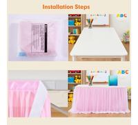 Wokuaile Falda de Mesa de Tul, Postre recepción Falda de Mesa Faldas de Mesa de Largo Tul decoración de la Tabla, Boda, cumpleaños, Partido, Barra, Baile de Fin de Curso, Marrón, 183x77cm