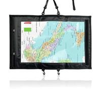 Wokyo Funda impermeable para mapa con ventana transparente y cordón, 48,5 x 30 cm, grande, transparente, para documentos, bolsa seca para mapas, bolsa protectora de TPU, bolsa plegable hermética para