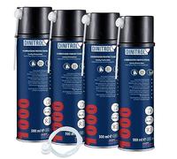 WOL DINITROL 1000 CLEAR CAVITY WAX 500ml 4x Aerosol + EXTENSION NOZZLE SIMILAR 3125 1107601 DIN11