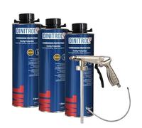 WOL DINITROL ML Rust PROOFING Cavity Wax 1LITRE 3X + Spray Gun Box Section Door 1107001 DIN10