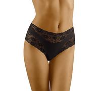 WOLBar Atractivo Bragas Cintura Alta WB13, Negro,XL