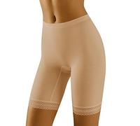 WOLBar Braguita Pantalón Bermuda para Mujeres WB305, Beige,XXL