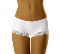 WOLBar Braguita Tipo Shorts con Encaje para Mujeres Diamond 3504, Blanco,M
