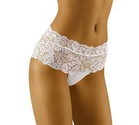 WOLBar Braguita Tipo Shorts con Encaje para Mujeres WB413, Blanco,S