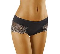 WOLBar Braguita Tipo Shorts Floreada con Encaje WB420, Negro,XL