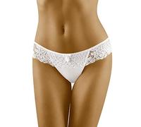 WOLBar Elegante Tanga De Microfibra WB09, Blanco,S