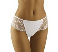 WOLBar Tanga con Bordado para Mujeres WB15, Blanco,L