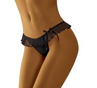 WOLBar Tanga para Mujer WB121, Negro,M