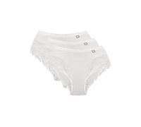 WOLBar Tanga para Mujeres De Cintura Alta - 3 Uds WB406, Blanco,XXL