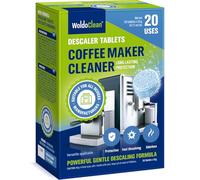 WoldoClean Descalcificador Cafetera Automática - 20 Pastillas de 16 g | Tabletas antical para superautomática, espresso y portafiltro, dosis exacta, compatible con DeLonghi, Jura, Siemens, Bosch
