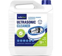 WoldoClean Limpiador Ultrasonidos Concentrado 5 Litros - Líquido para Máquina Ultrasónica, Sin Alcohol para Carburadores, Dental, Gafas, Bidón Industrial