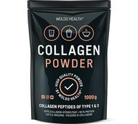 WoldoHealth Colágeno en Polvo 1 kg de Vacas de Pasto - Colágeno Hidrolizado | Péptidos Tipo 1 y 3, Alta Dosis, Soluble en Agua, Colágeno Bovino para Beber, Sin Sabor, Formato Ahorro, 50 Raciones