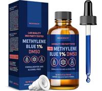 WoldoHealth DMSO 10% con azul de metileno 1% - Botella de vidrio ámbar de 100 ml con pipeta, sin formaldehído, sin alcohol, solución verificada en laboratorio