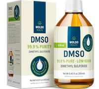 WoldoHealth DMSO (Dimethyl Sulfoxide) 99.9% - 8.45oz Glass Bottle