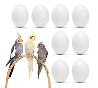WOLEDOE 8 huevos falsos para pájaros, evita la puesta de huevos, para cacatúas, mejillas verdes, tortolitos, paloma de cuello anillado, loros bourke, loros cuáqueros