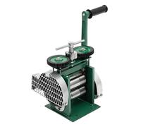 WOLEGM Máquina de laminación manual 3 en 1, laminador combinado de 120 mm con mango de engranaje y manivela extralarga para oro, plata, cobre, aluminio