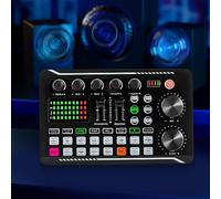 WOLEGM Mezclador de audio con efectos mezcladores de DJ y cambiador de voz, equipo de podcast con múltiples efectos de sonido y afinación de voz para teléfonos móviles y ordenadores