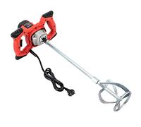 WOLEGM Mezclador de mortero, 1500 W, 6 velocidades, doble hoja hasta máx. 930 rpm, mortero de 120 mm de diámetro, mezclador manual para cemento, masilla, pintura, carne, harina