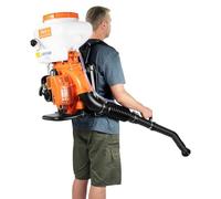 WOLEGM Pulverizador de motor de gasolina, 213 kW y 14 l, pulverizador trasero con palanca de control y soplador de aire, pulverizador a presión para cobertizos de verduras, huertos, jardines