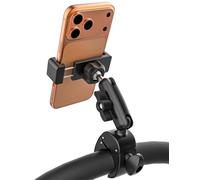 woleyi Soporte Móvil Cochecito - Brazo Metálico Giratorio 360° y Súper Estable, Carrito Bebe Bicicleta Estatica Cinta de Correr Soporte Teléfono Manillar para iPhone, Galaxy S26 S25, Pixel, 4-7"