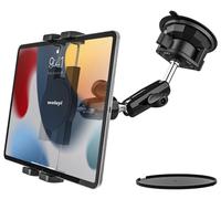 woleyi Soporte Tablet Ventosa Fuerte [Brazo Ajustable & Durable] Salpicadero Parabrisas Soporte Tablet Coche/Camion para iPad, Galaxy Tab, Lenovo, Móviles y Tabletas de 4 a 12.9"