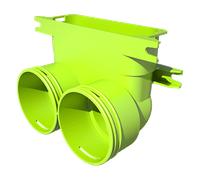 Wolf Adaptador angular 2x DN75 a 50x140 - 2577594