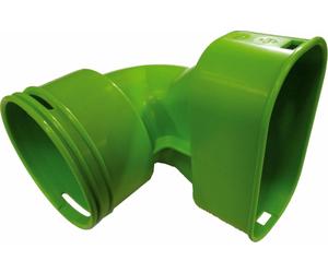 Wolf Adaptador angular de transición CWL de 75mm redondo a conducto plano 50x100 - 2577347