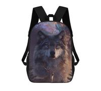 Wolf And Deer in Space Mochila Escolar, Mochila Para Portátil, Mochila Para Niños/niñas/adolescentes 17inch