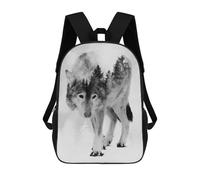 Wolf And Forest 8 Mochila Escolar Impresa En 3D 17inch Mochila Escolar Infantil Mochilas De Viaje Mochila Informal De Moda Para Niños Y Estudiantes